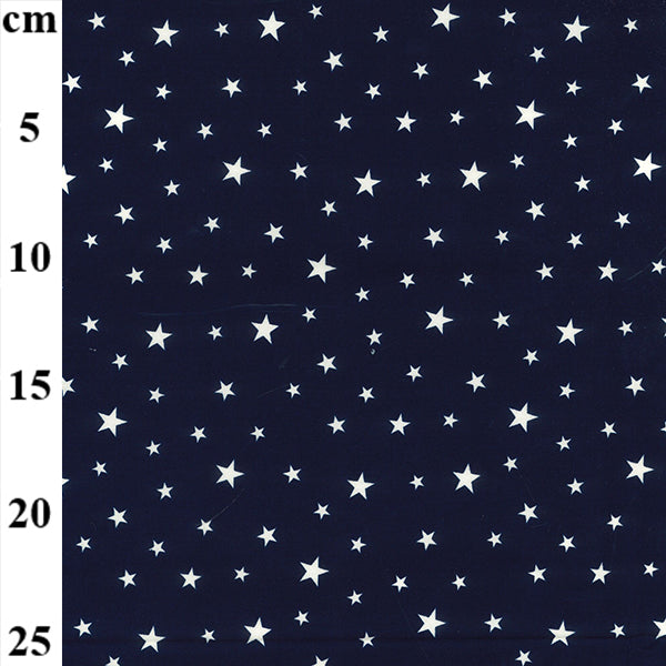 Cotton poplin - sky stars - Navy
