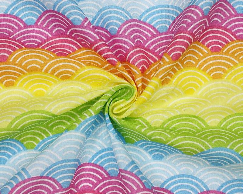 Polycotton - Rainbow arches