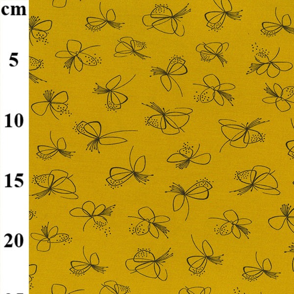 Jersey - Modal - Floral mustard print