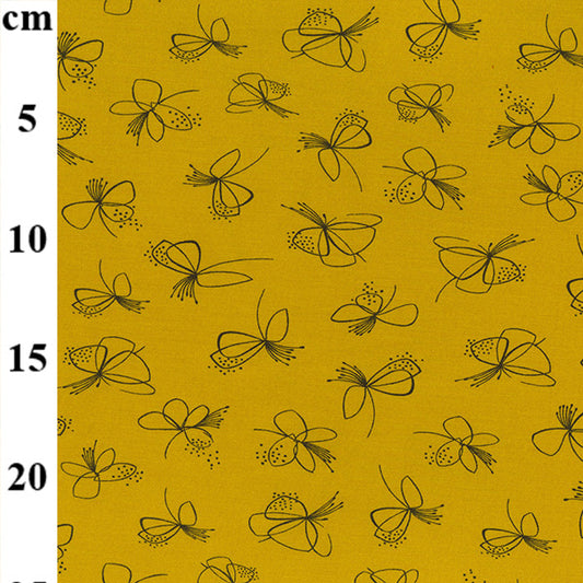 Jersey - Modal - Floral mustard print