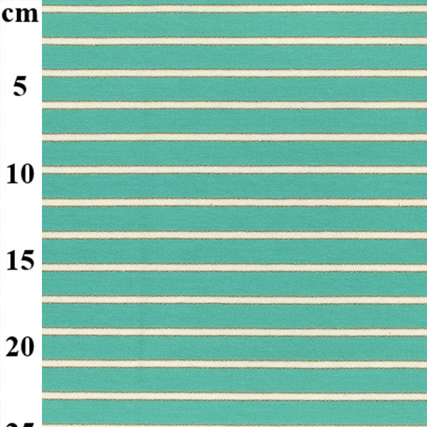 French terry Jersey - Aqua sparkly stripes