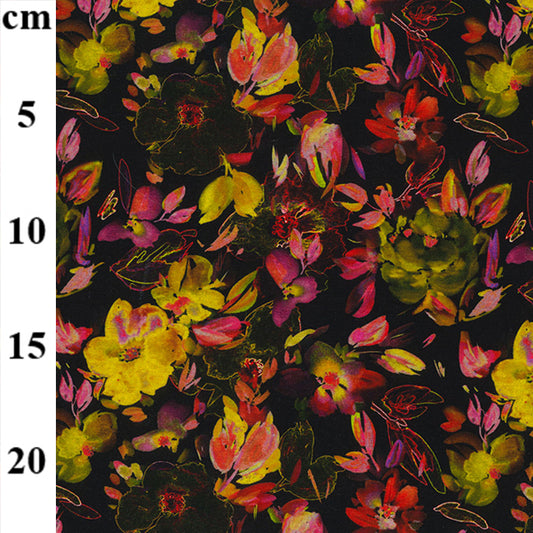 Jersey - Beautiful red tones floral