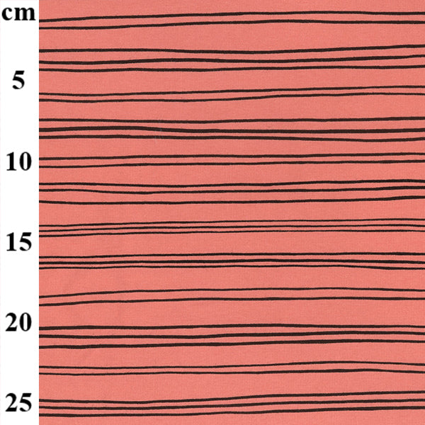 Organic Jersey - brushed sweat fabric - pink stripes