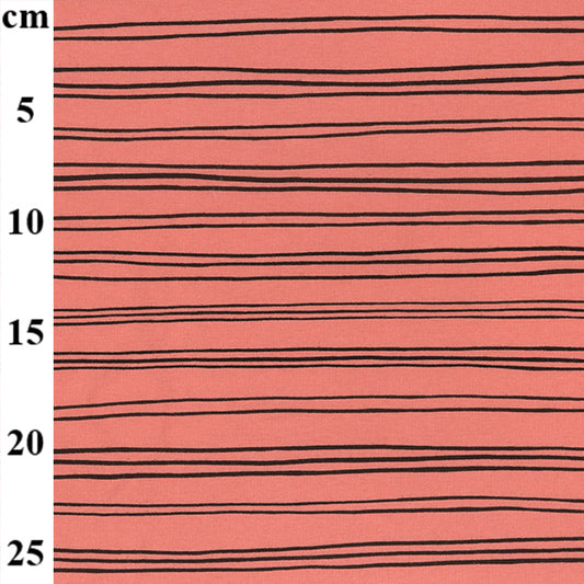 Organic Jersey - brushed sweat fabric - pink stripes