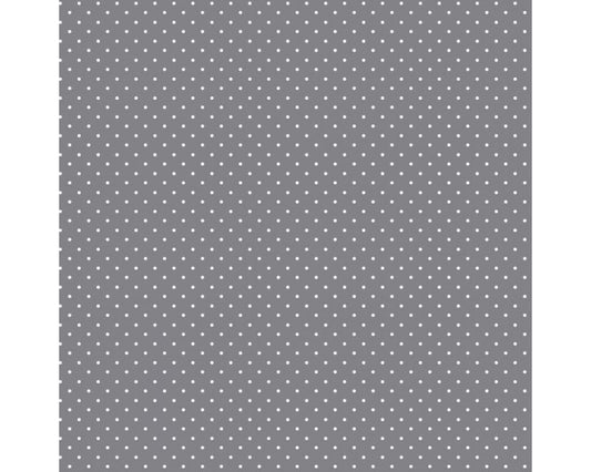 100% Cotton - Pinspot Grey