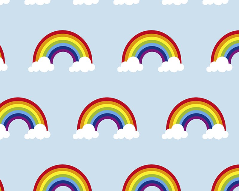 Cotton - rainbow and clouds