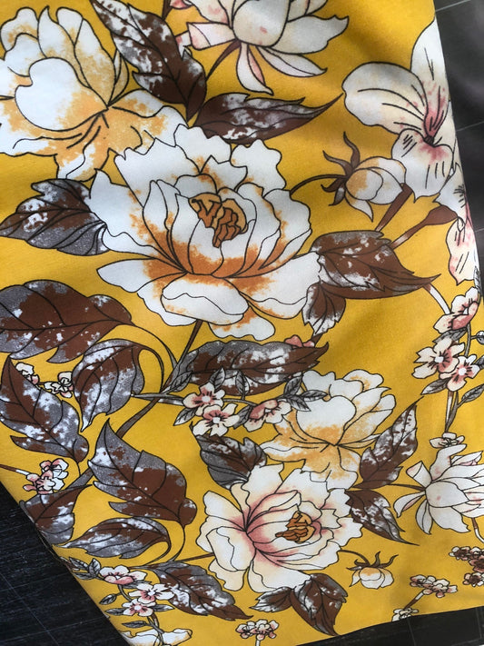 Bengaline - floral leaf yellow