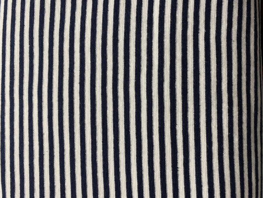 Jersey tube - tubular fabric - ribbing - cuffing fabric - navy and white stripes