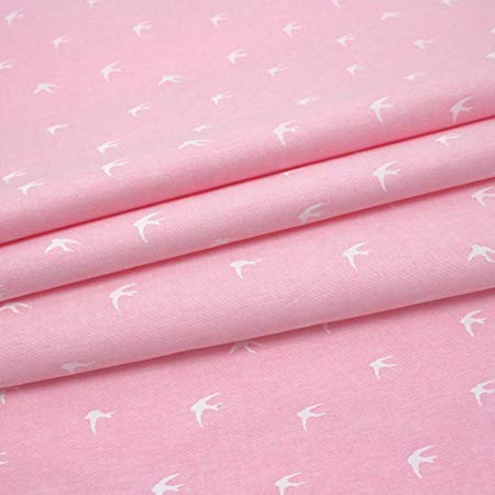 Chambray - Swallows on Pink