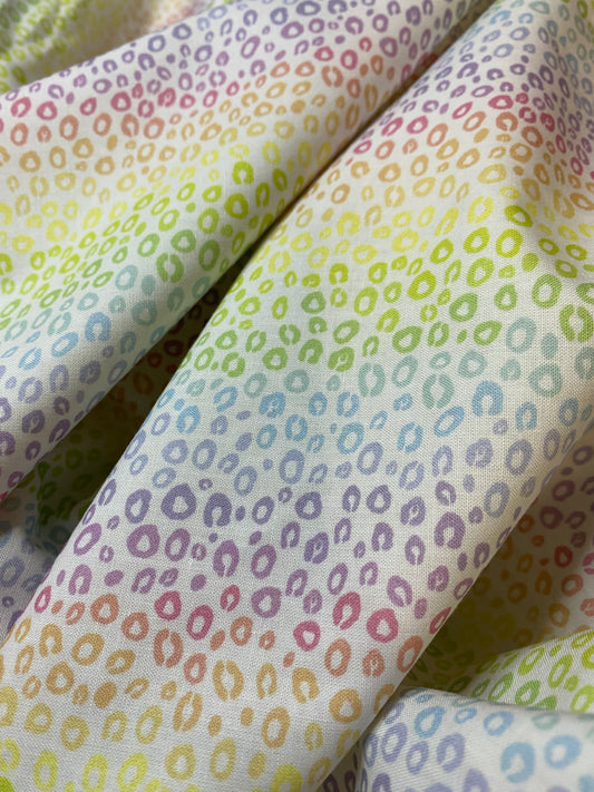 100% cotton - pastel leopard print