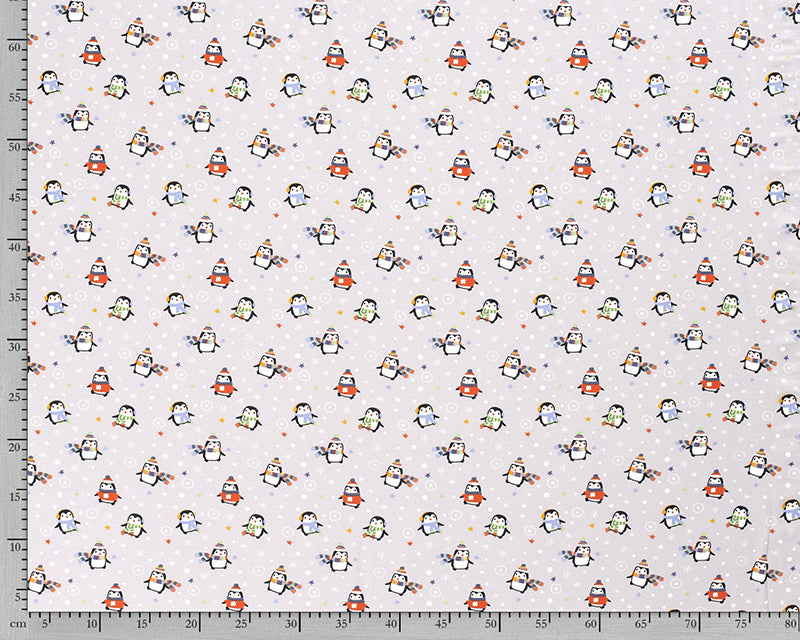 Single Jersey - Cute penguins Christmas