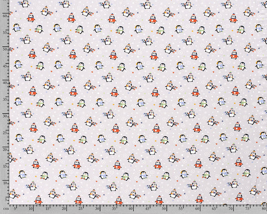 Single Jersey - Cute penguins Christmas