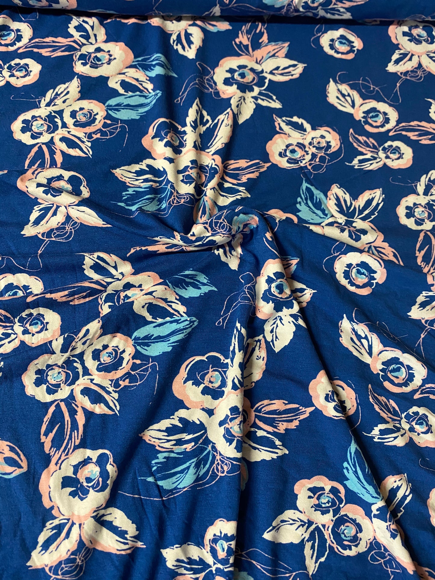 Jersey - viscose - Blue floral
