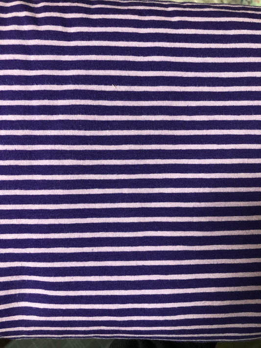 Single Jersey - Pink and purple stripes