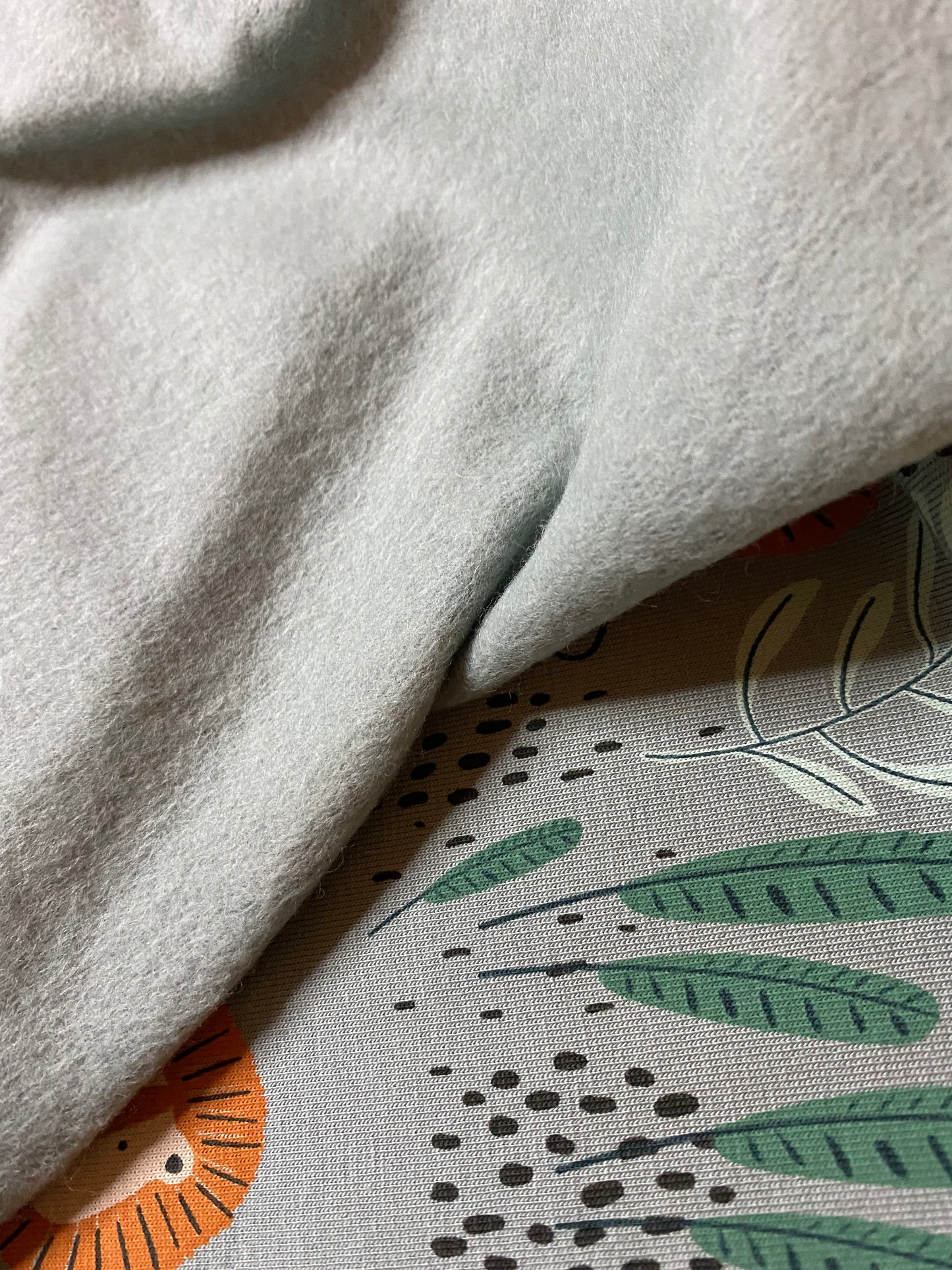 Jersey - French terry fabric - green lions