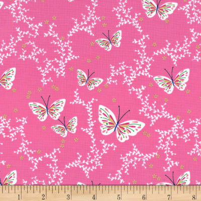 Michael Miller - Sprinkling - 77cm piece - pink butterflies