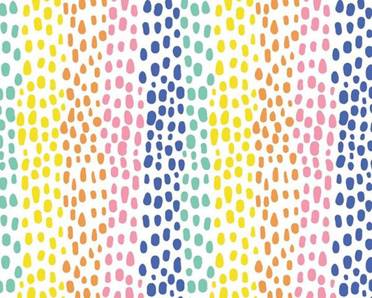 100% cotton - multicolour dots
