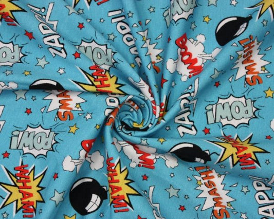 Single Jersey - Boom Pow Wow in blue