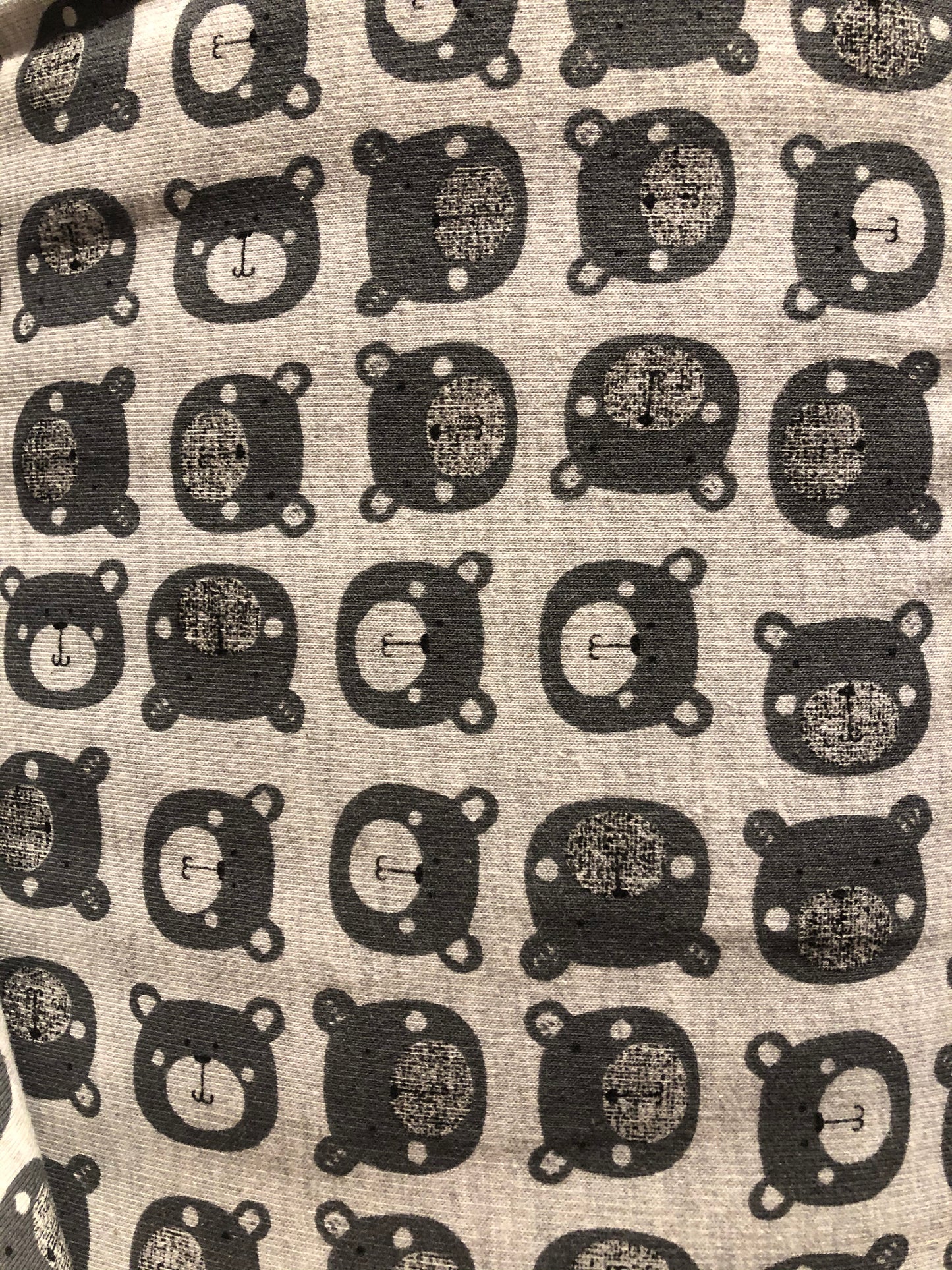 Jersey - brushed sweat Jersey - Cute Grey bears (150 wide)