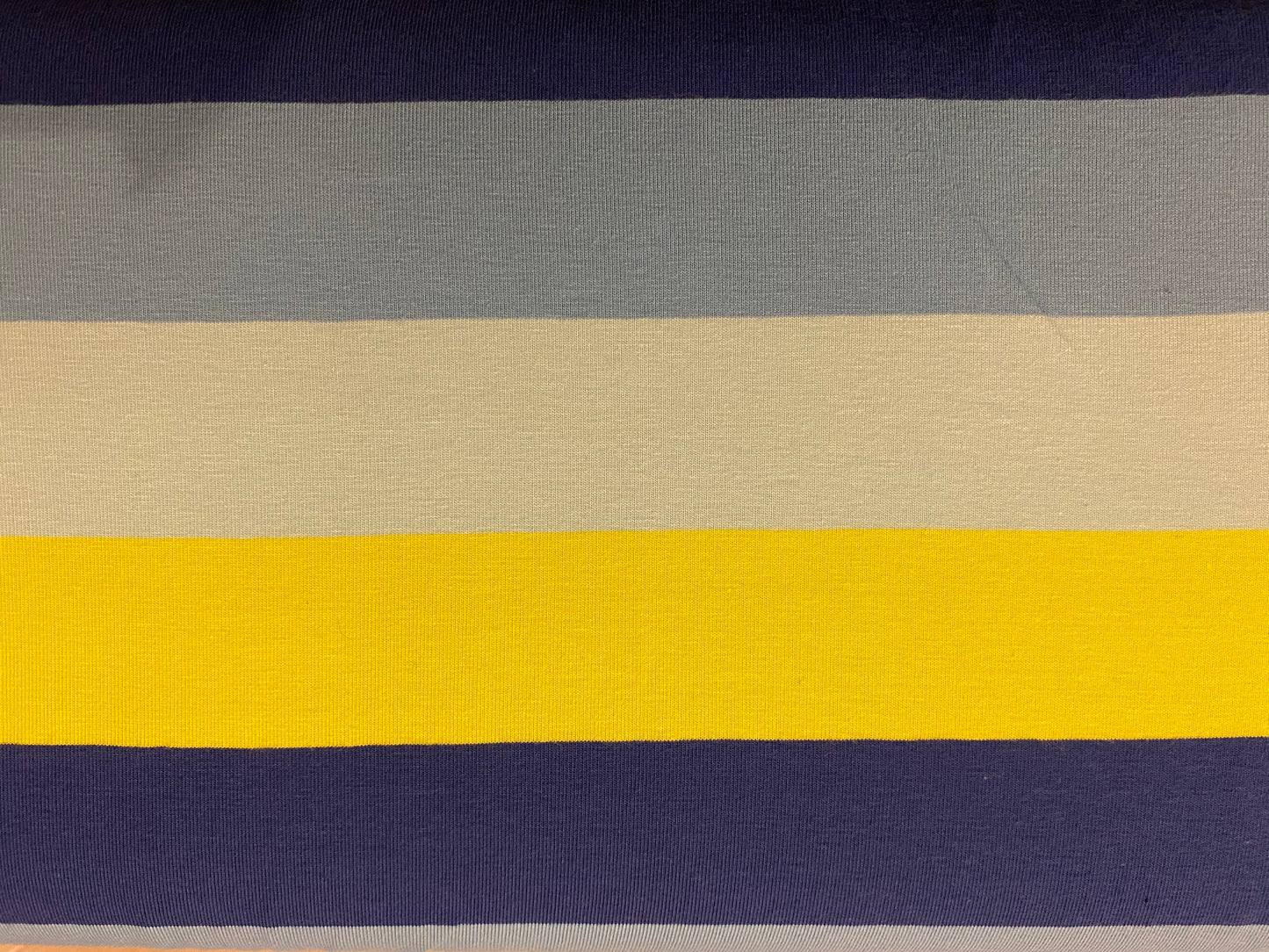 Single Jersey - Large stripes - Blue and green