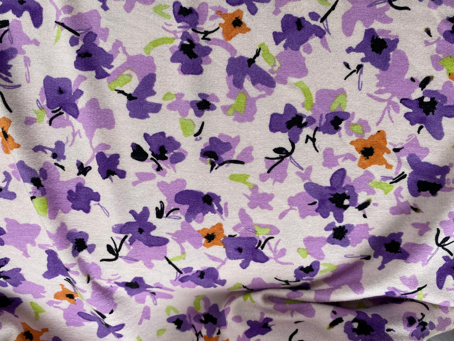 Jersey - viscose - Purple floral