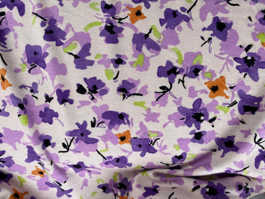 Jersey - viscose - Purple floral