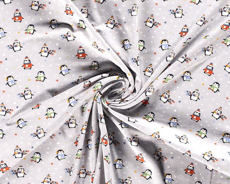 Single Jersey - Cute penguins Christmas