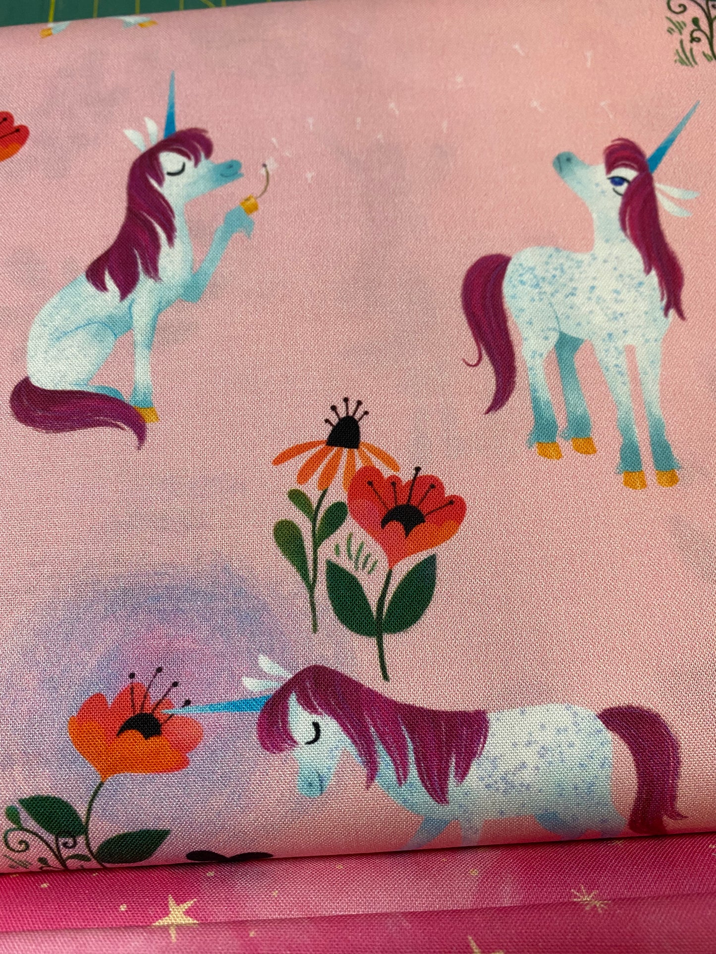 Riley Blake - Uni the unicorn - Pink unicorn