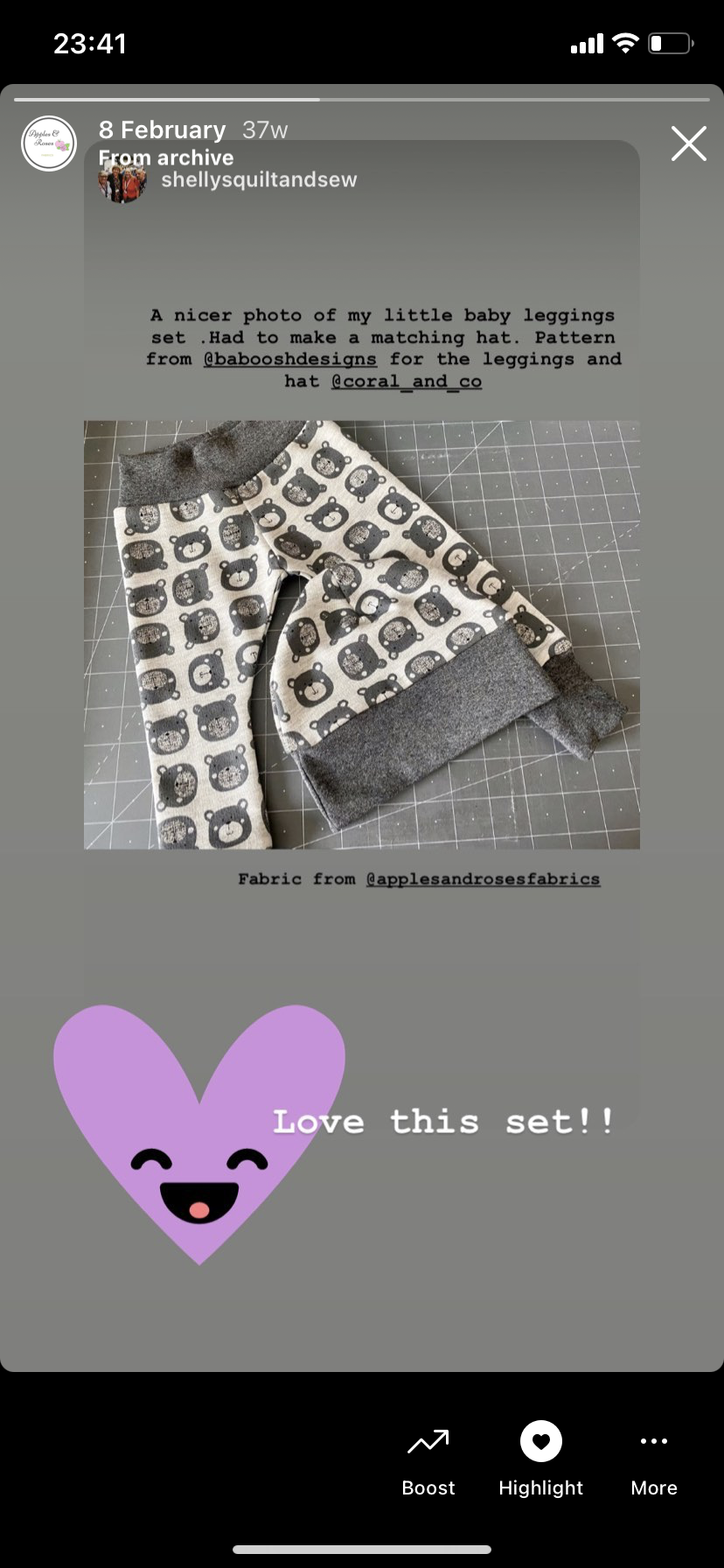 Jersey - brushed sweat Jersey - Cute Grey bears (150 wide)