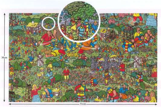 Jersey - licensed - Where's wally - Medieval countryside scene